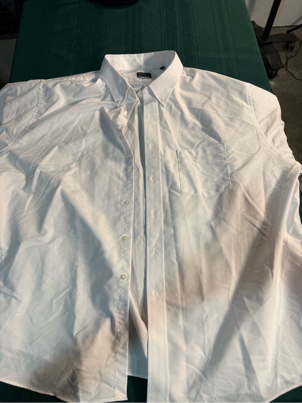 Van Heusen White Button-Down Dress Shirt with Pocket
